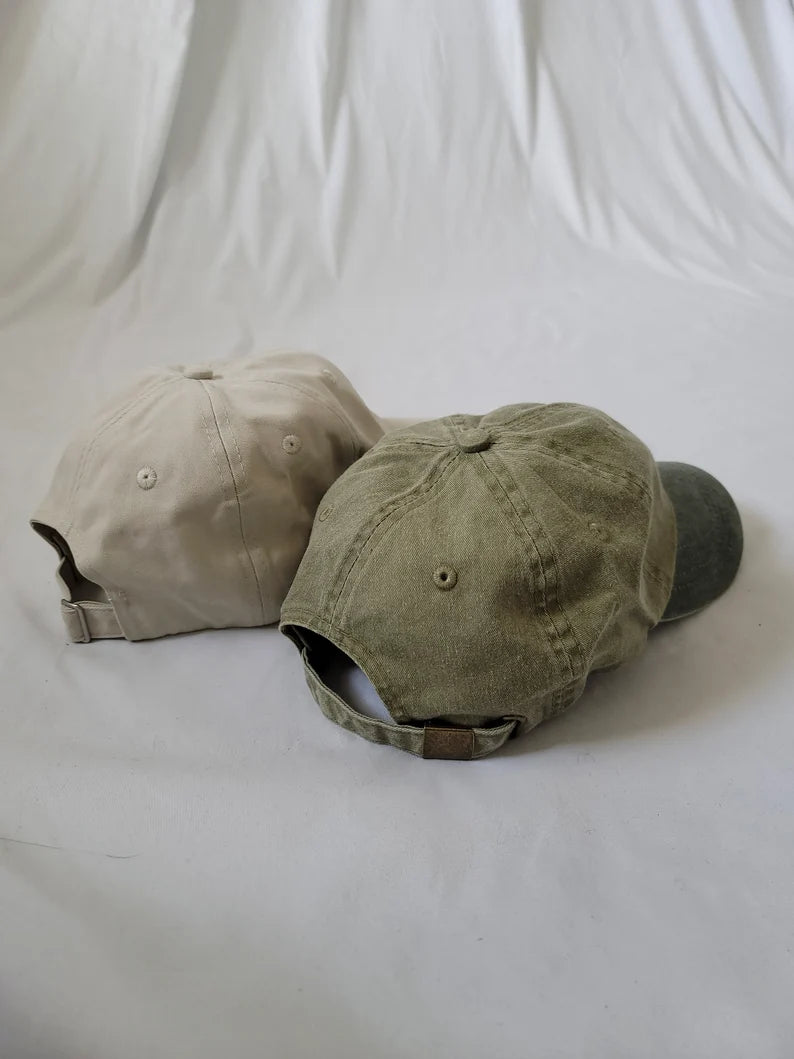 Vintage Washed Cotton Camping Cap & Minimalist Forest Outdoor Accessory