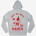 Hot As Hell Sauce Unisex Graphic Hoodie In Grey