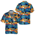 Hawaiian Shirt with Pocket for Men & Women - Tropical Sunset Aloha Button-Down Beach Vacation Top