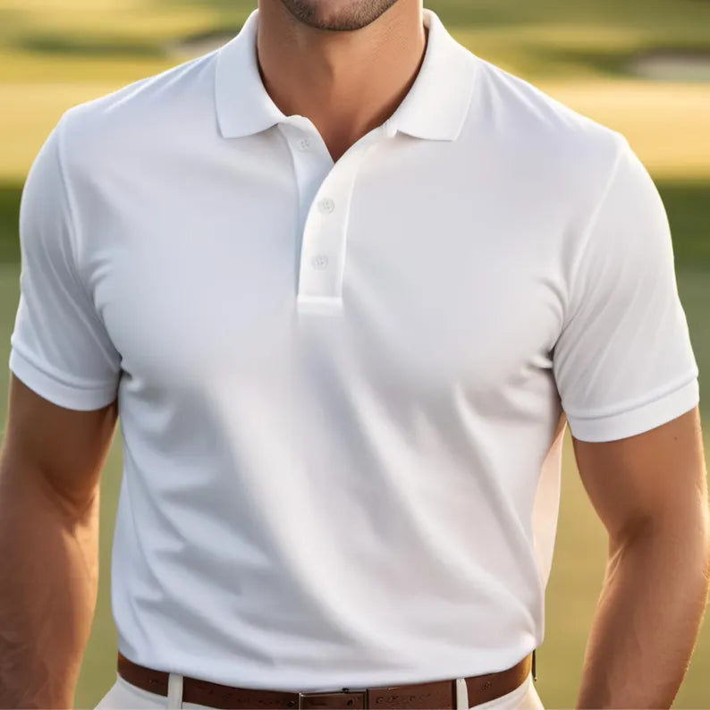 Unisex Plain Performance Polo Shirt - Blank Athletic Golf Tee