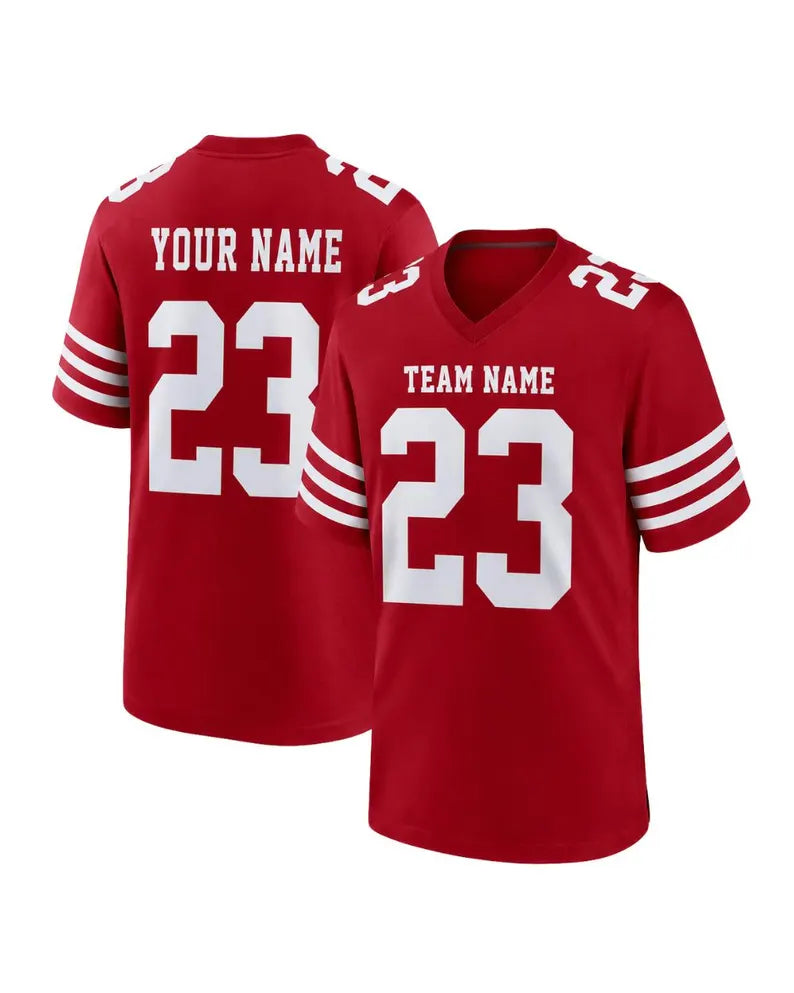 Custom Football Jersey - Personalised Name & Number Unisex Athletic Top & Game Day Team Uniform