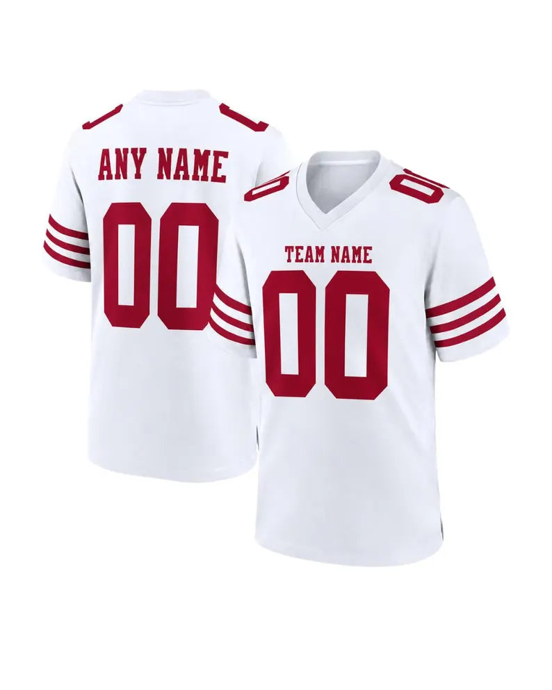 Custom Football Jersey - Personalised Name & Number Unisex Athletic Top & Game Day Team Uniform
