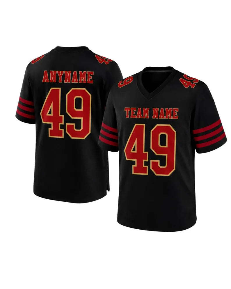 Custom Football Jersey - Personalised Name & Number Unisex Athletic Top & Game Day Team Uniform